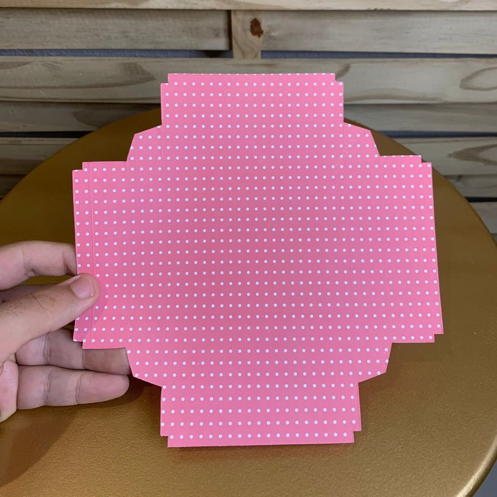 MINI BOLO G COLOR 10X10X10 963669 ROSA/BRANCO