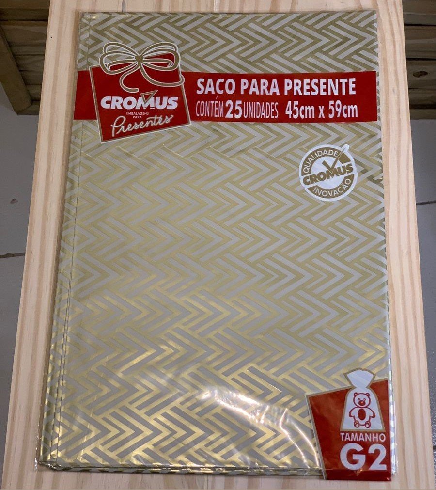 SACO METAL/PEROL 45X59 DOMINIQUE SORTIDO PT C/25 UN 99006321 - NATAL