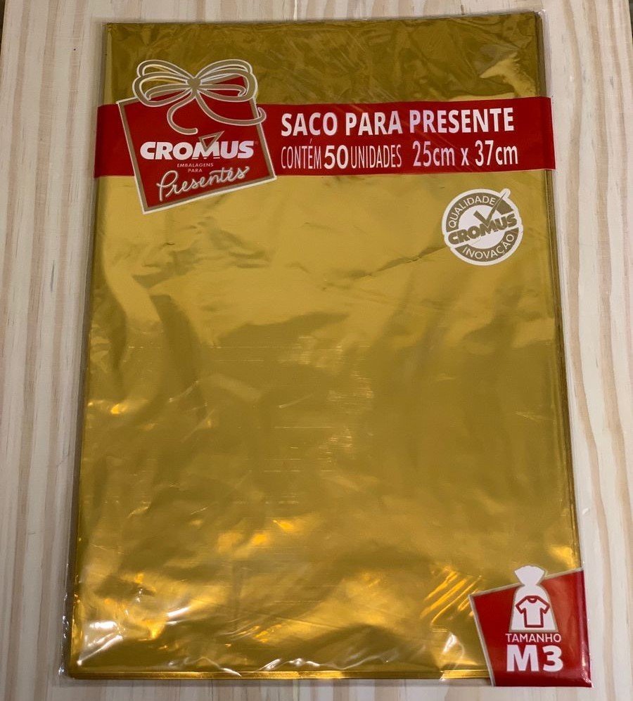 SACO METAL 25X37 METALCOR DOURADO PT C/50 UN 612938 99060485