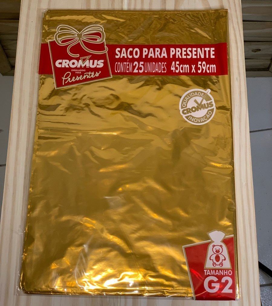 SACO METAL 45X59 METALCOR DOURADO PT C/25 UN 795118 888159
