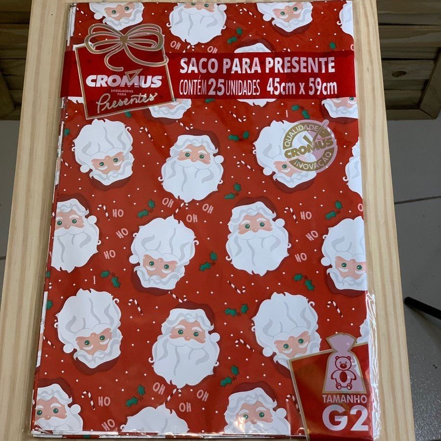 SACO METAL 45X59 POLO NORTE PT C/25 UN 449376 99007646 - NATAL