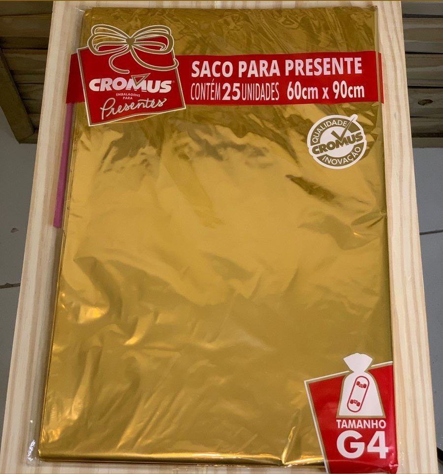 SACO METAL 60X90 METALCOR DOURADO PT C/25 UN 888173 795318