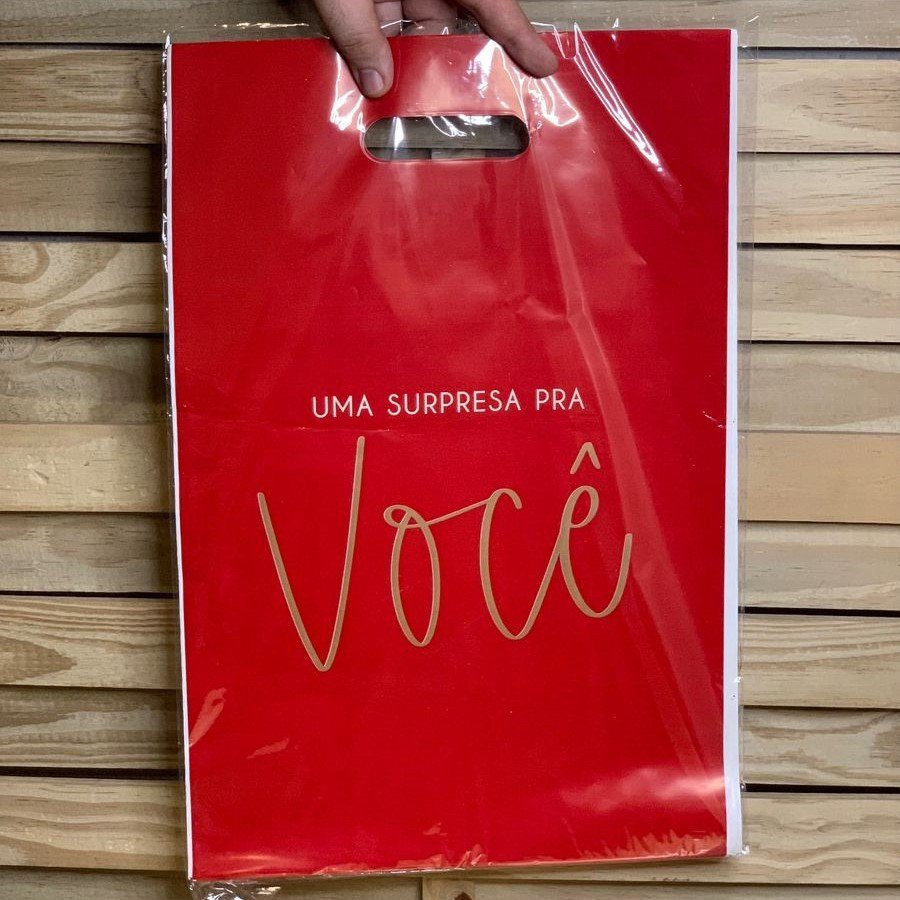 SACOLA FLEX 30X45CM PRA VOCE VERMELHO C/10UN 14001514 427181