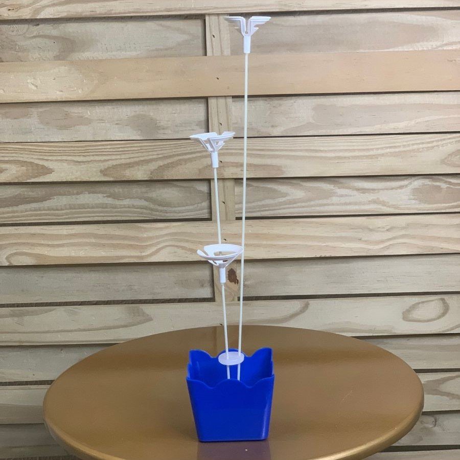 CACHEPOT C/SUPORTE P/BALAO AZUL TURQUESA 612686