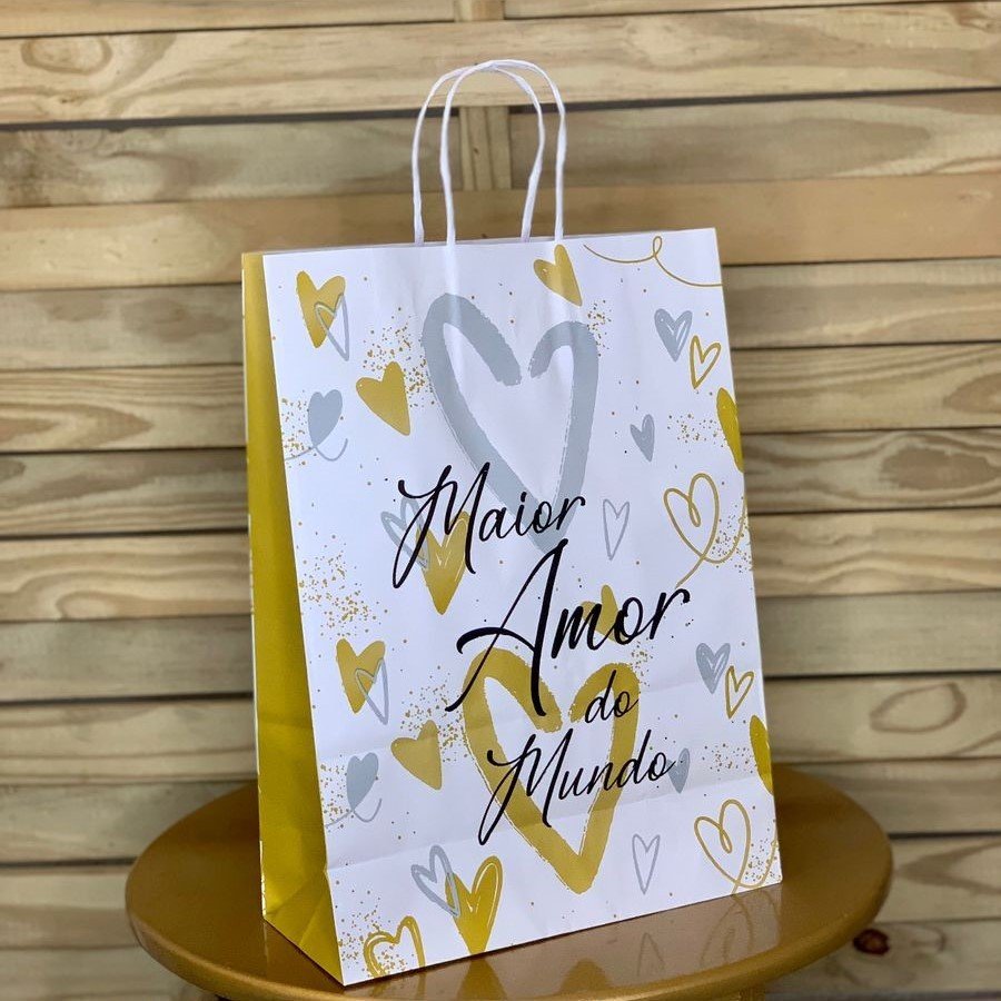 SACOLA KRAFT BCO MAIOR AMOR 23,5X10X31,5 PCT C/10UN 868745