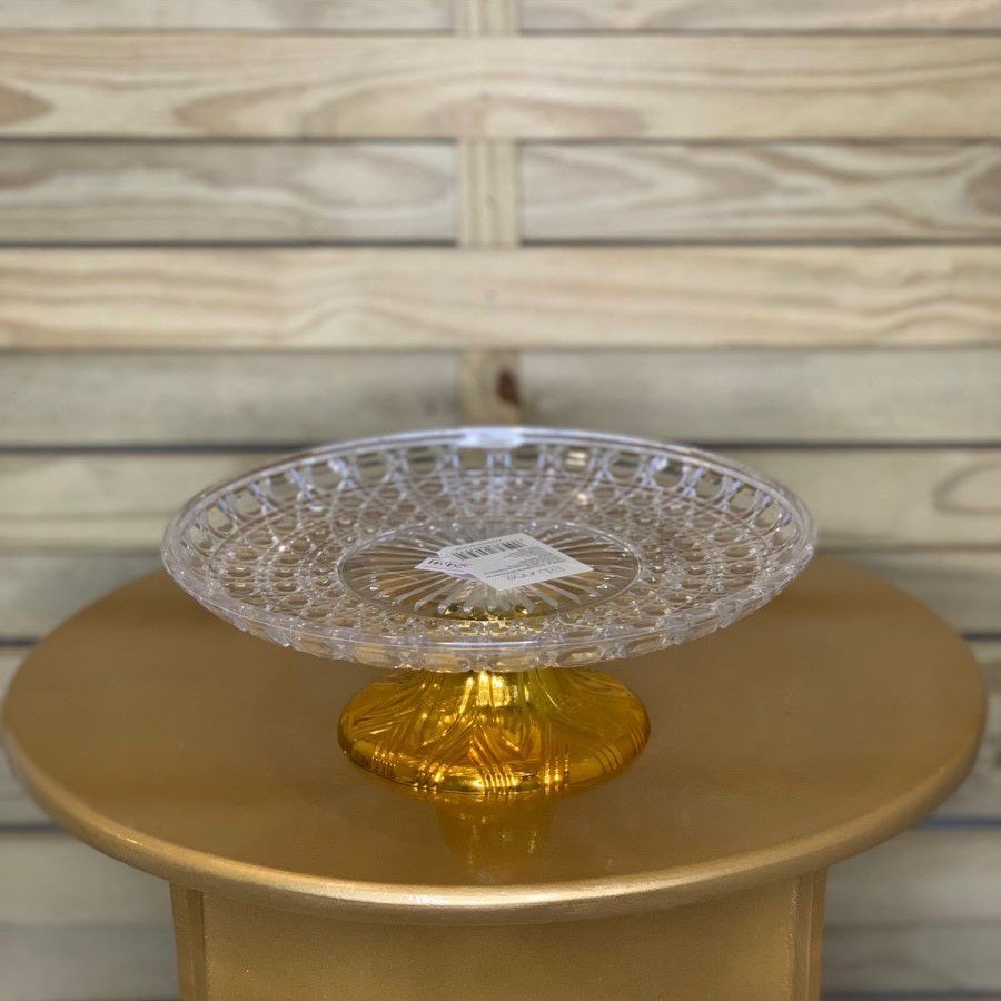 BANDEJA PEDESTAL LAPIDADA ACRILICO 07X24CM 603472 70535