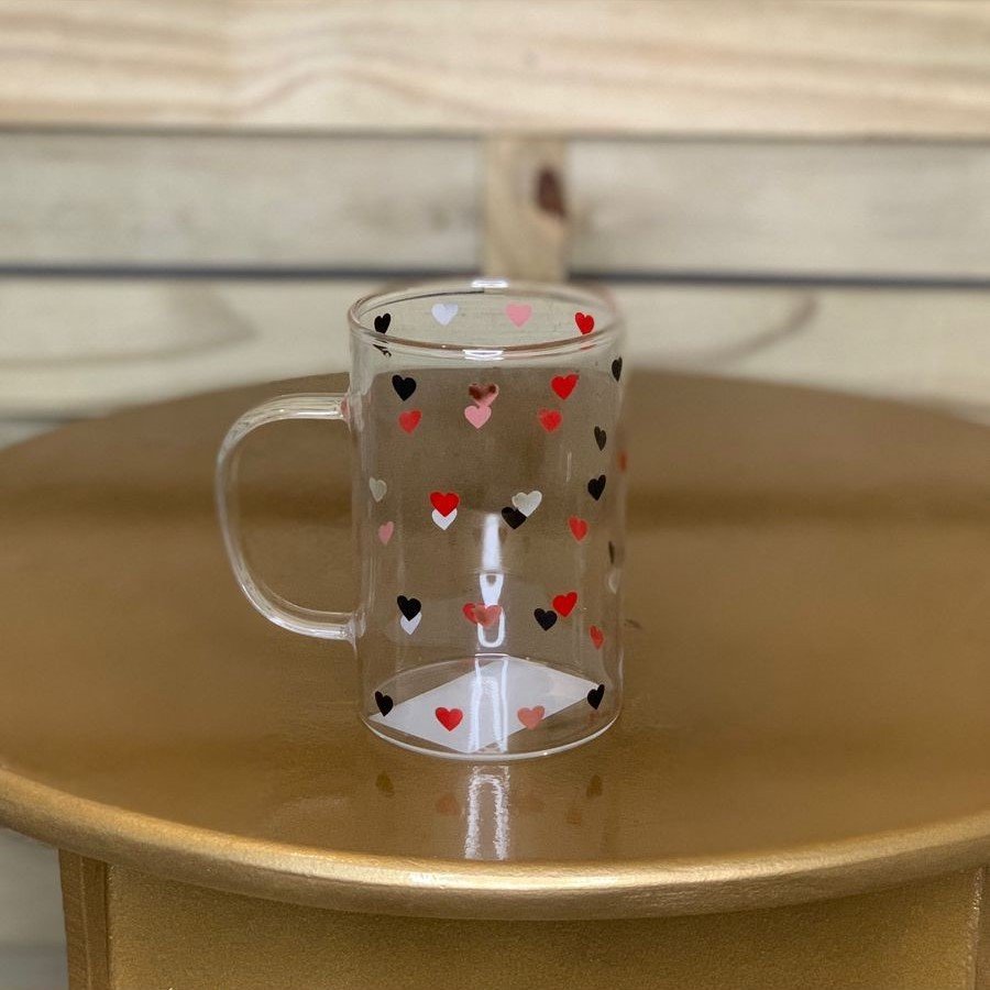 CANECA VIDRO LOVE 280ML 019125
