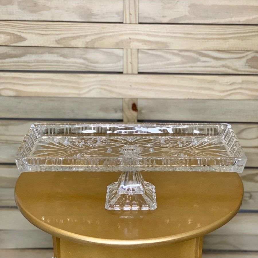 TRAVESSA C/PE DE CRISTAL CHUMBO DRAGON 34X15X10,5CM 044264