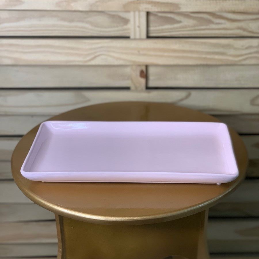BANDEJA RETANGULAR G 32CM ROSA CANDY 615038