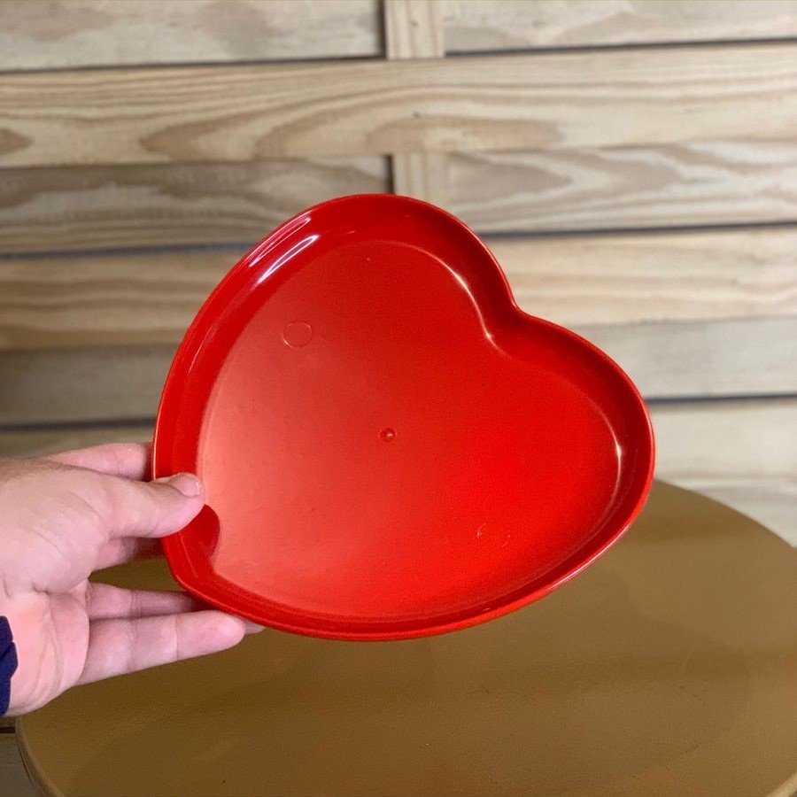 BANDEJA CORACAO 19CM VERMELHO 117237