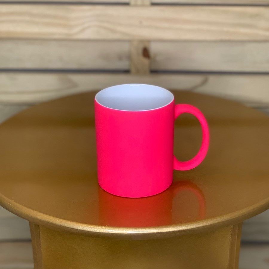 CANECA DE PORCELANA LUMINUS ROSA 350ML 084512