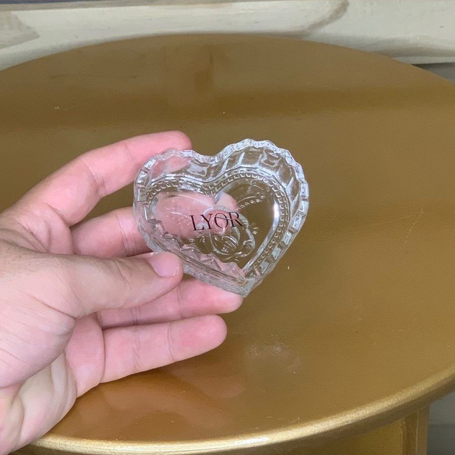 POTICHE DECOR DE CRISTAL DE CHUMBO CORACAO 8X6,5X4CM 074834