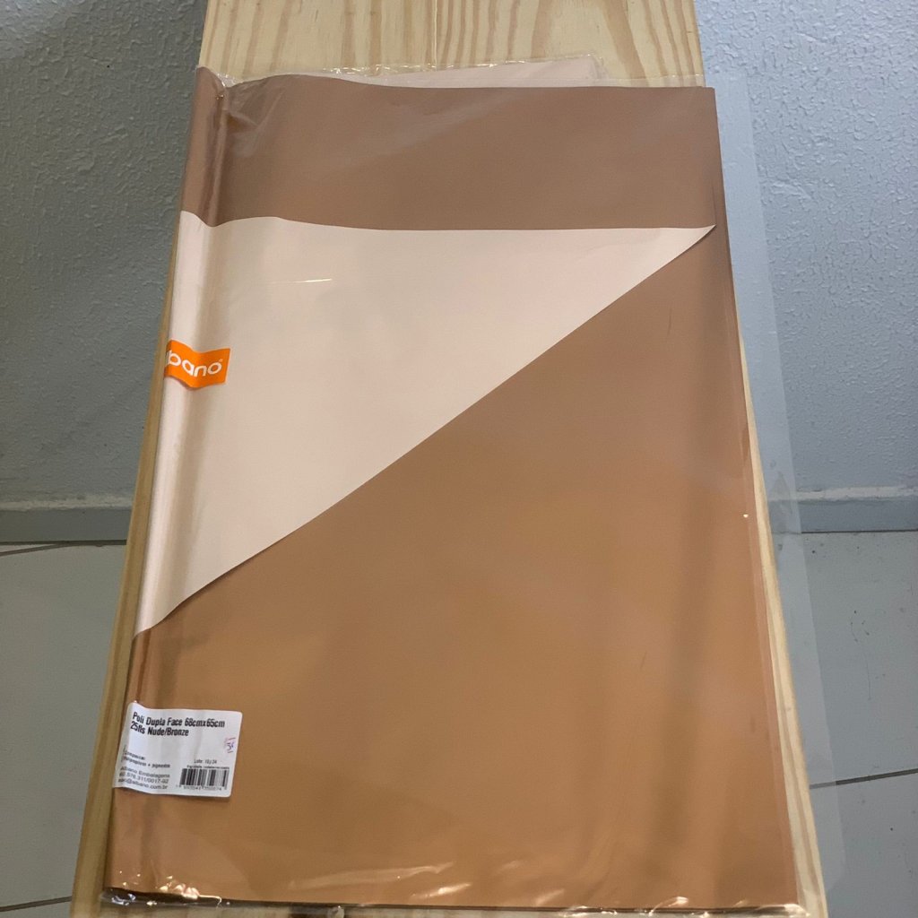 POLI DUPLA FACE 68CMX65CM 25FLS NUDE/BRONZE 35287