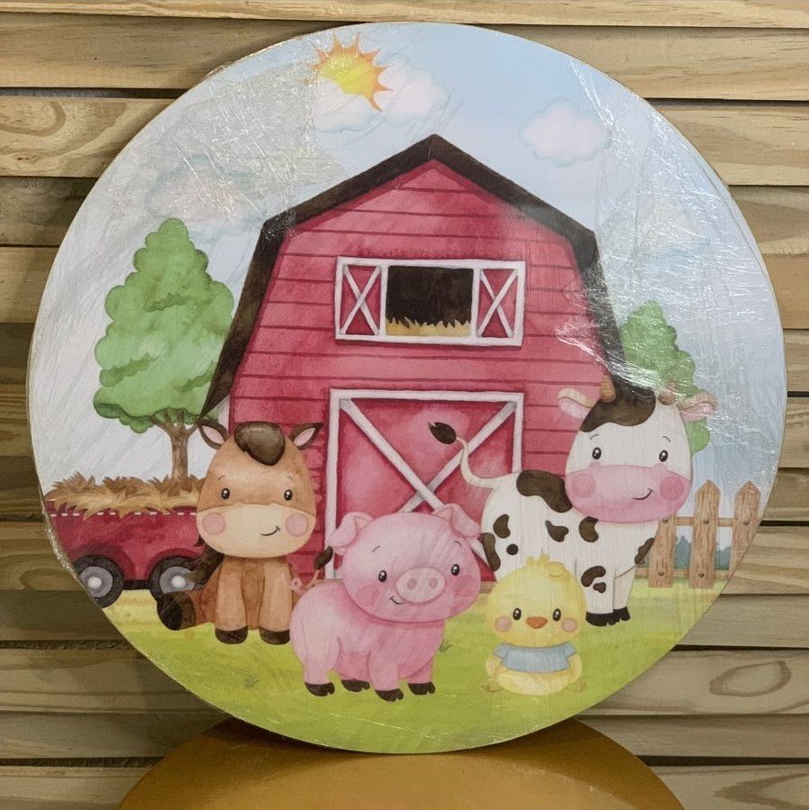 PAINEL FAZENDINHA MENINO AQUARELA 50CM 101373