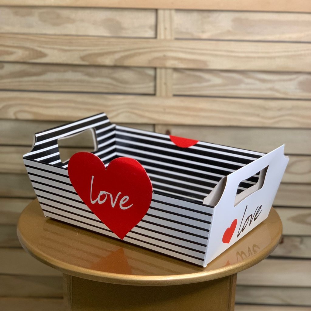 CESTA DE CARTAO LOVE MG 27X18,5X9,5 13100330 960244