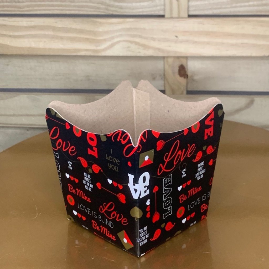 CACHEPOT PAPER POTE 11 DECORADO LOVE PRETO 403611