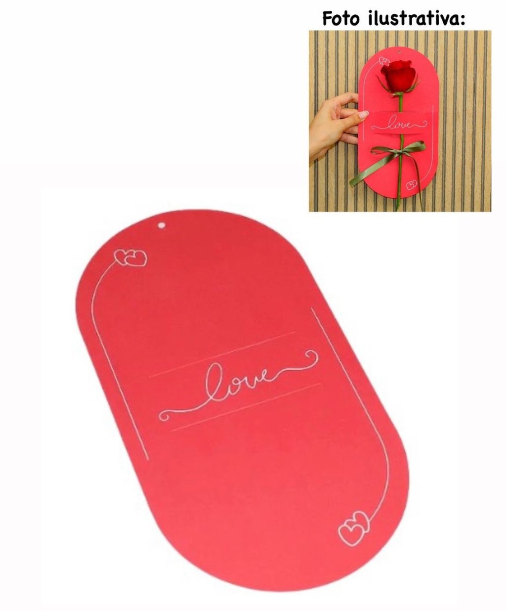 CARTAO PARA FLORES LOVE C/10UNIDADES 618367