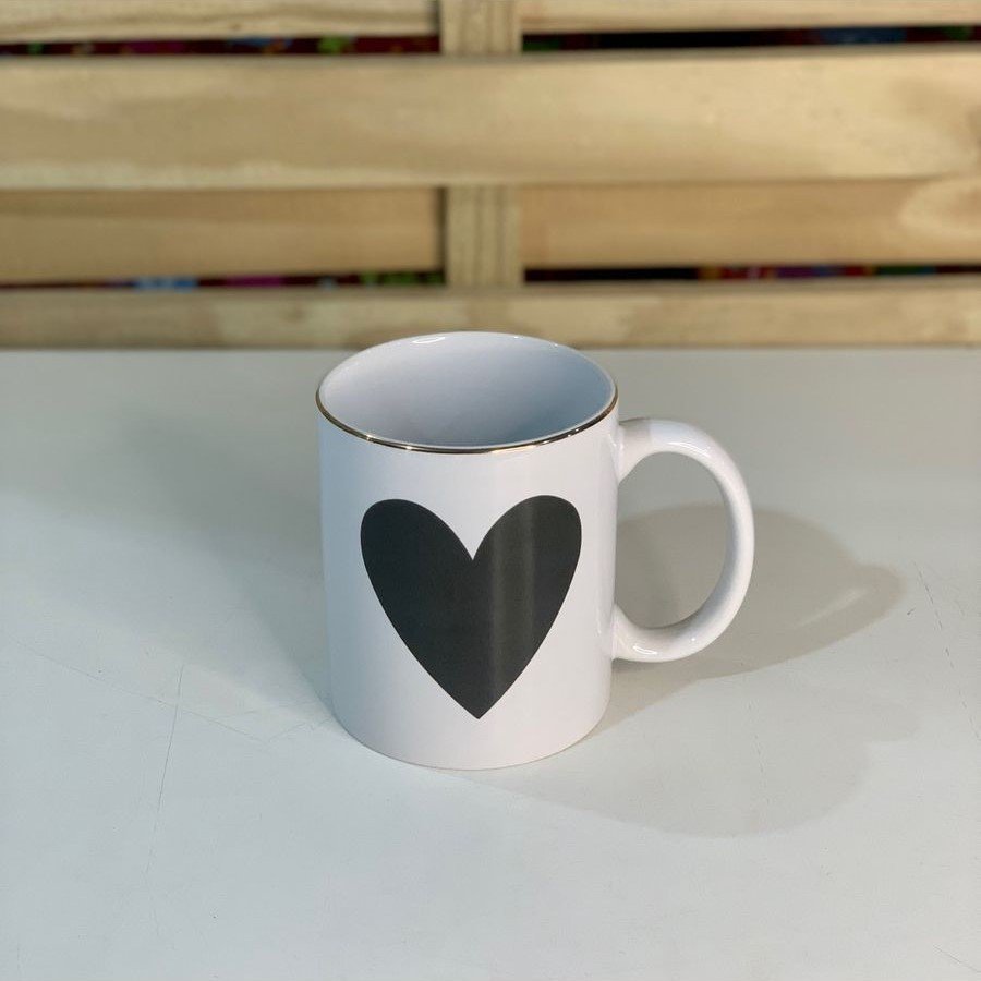 CANECA DE PORCELANA COLOR BIG HEART 350ML 086349