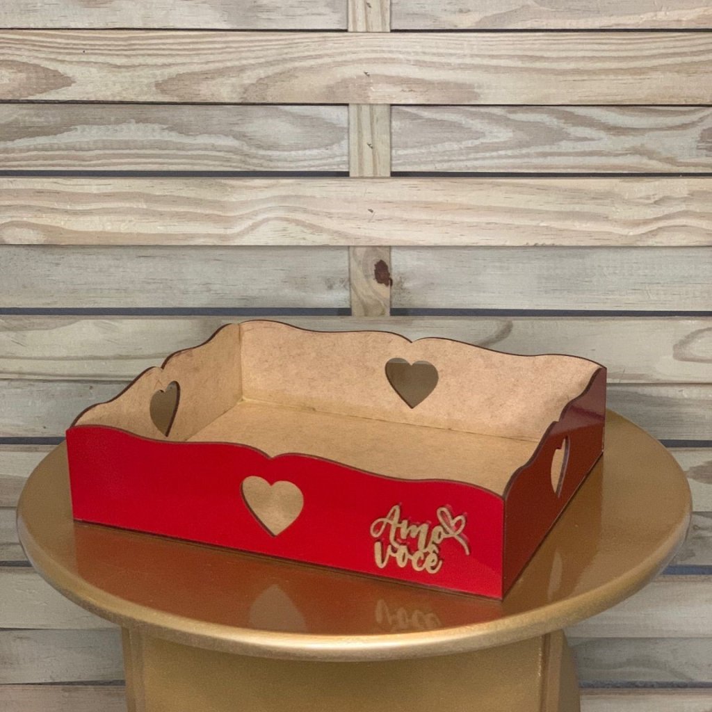 BANDEJA 25X20X5CM CORACAO MDF VER 583115