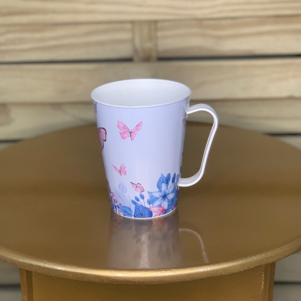 CANECA DECORADA BORBOLETAS 430ML 912666