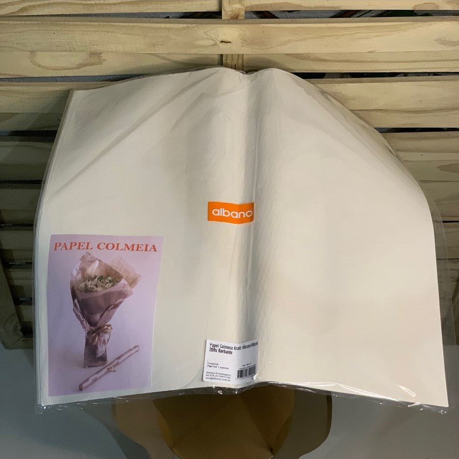 PAPEL COLMEIA KRAFT 49CMX49CM 20FLS BARBANTE 35290