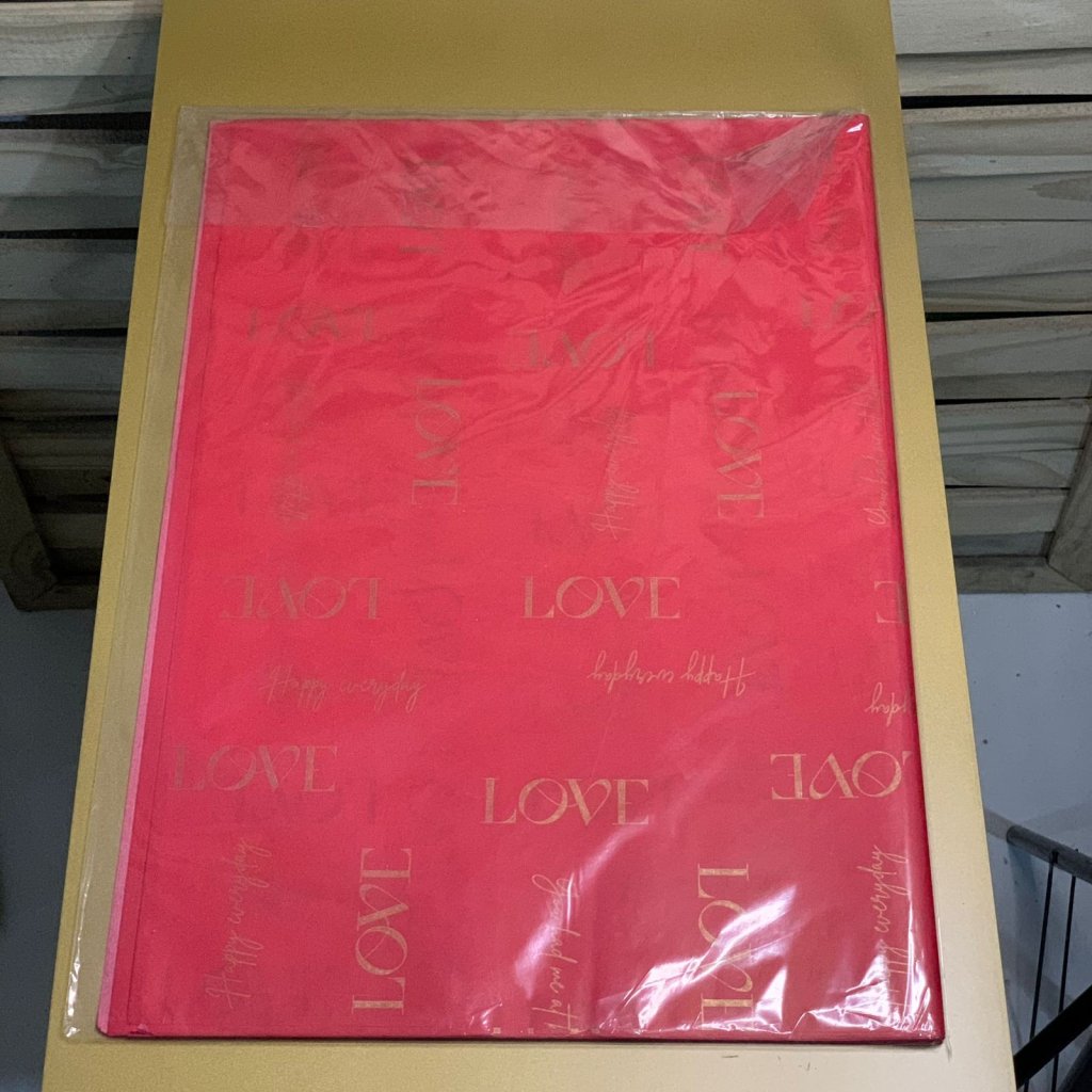 PAPEL DE SEDA DECORADA 50X70CM NEW LOVE VERM 50FLS 201184