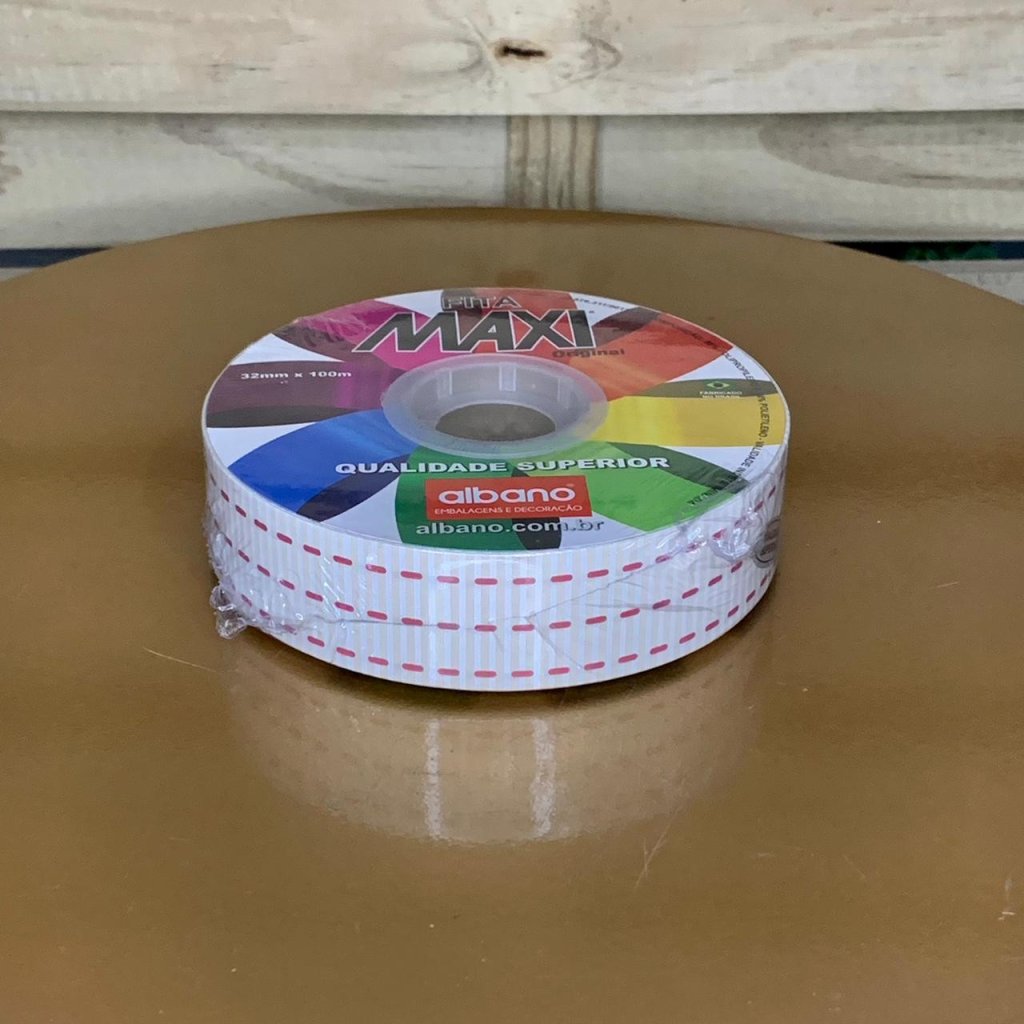 FITA MAXI PAPER LOOK PESPONTO 32MMX100M AREIA 35809