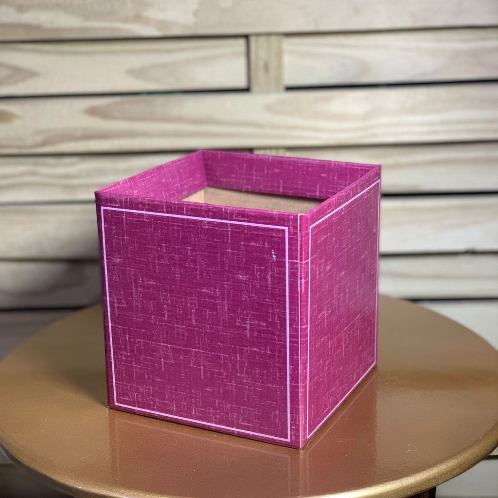 CACHEPOT QUADRADO CANVAS 14,5CMX14,5CMX15,5CM 10PC 35614
