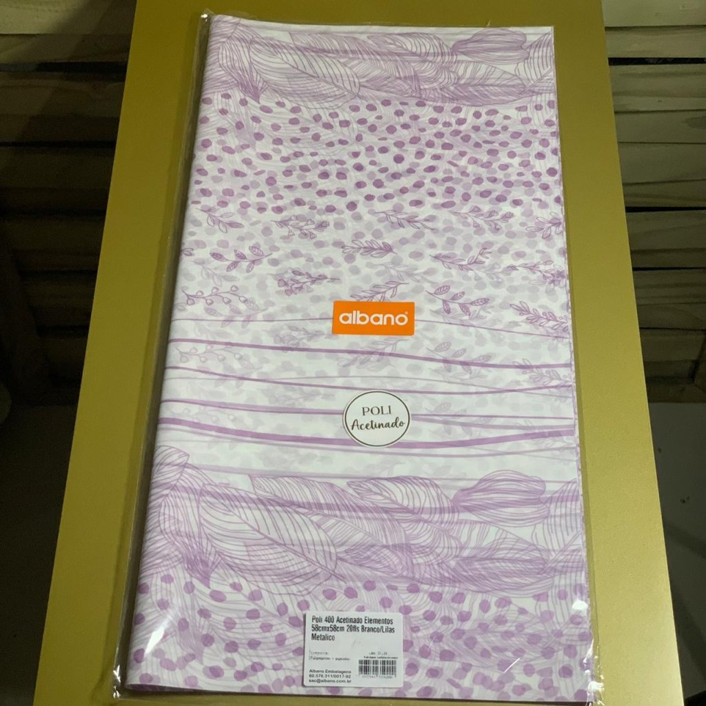 POLI 400 ACETINADO ELEMENTOS 58CMX58CM 20FL BRANC/LL M 35920