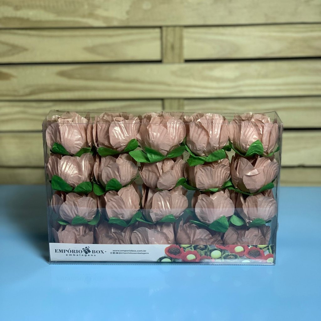 FORMINHA PARA DOCE FLOR BOTAO DE ROSA COR NUDE 20UN 485241