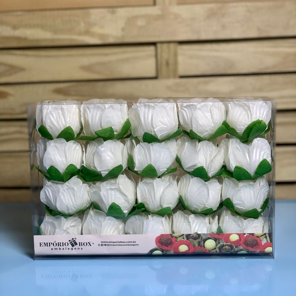FORMINHA PARA DOCE FLOR BOTAO DE ROSA OFF WHITE 20UN 485319