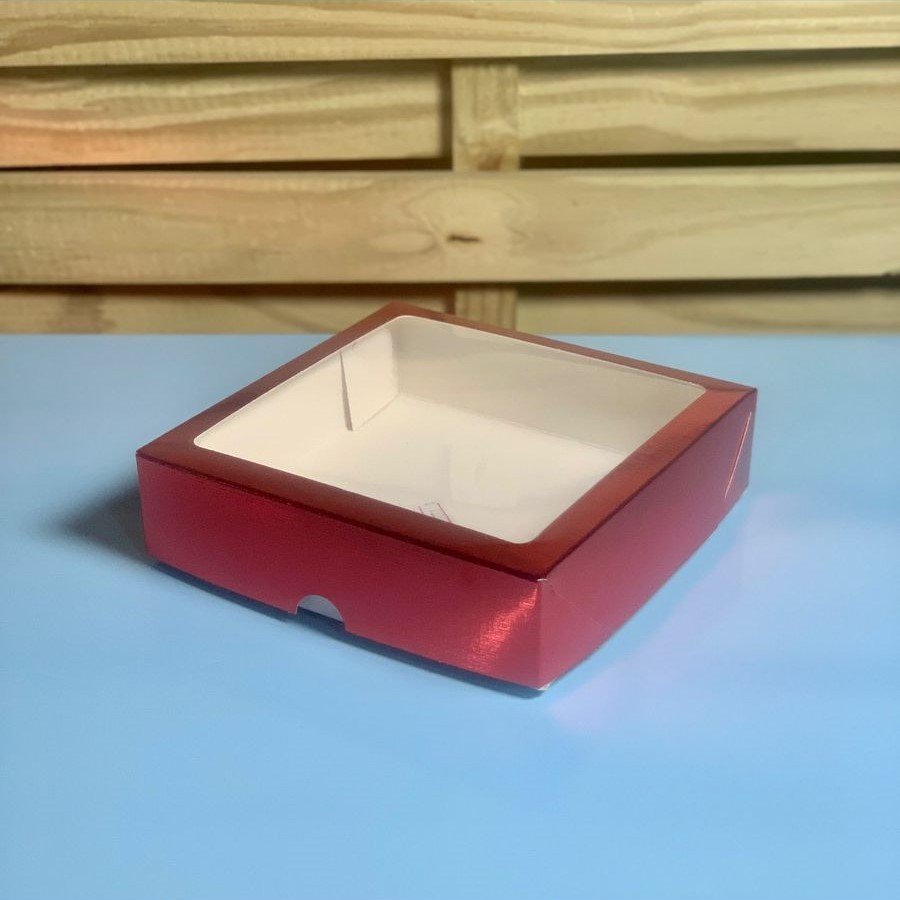CAIXA LAMINADA C/VISOR 16DOCES VERM C16XL16XA4CM C/10 133075
