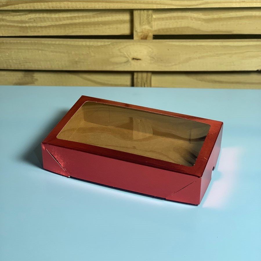 CAIXA LAMINADA C/VISOR 15DOCES VERM A4XC20XL12CM C/10 133068