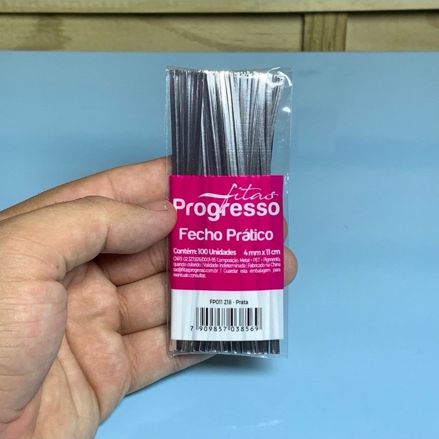 FECHO PRATICO FP011 4MMX11CM COR218 PRATA BIG B C/100 038569