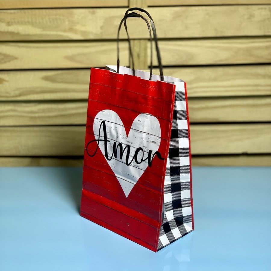 SACOLA PAPEL MEU AMOR P 21,5X15X8 C/10 14000904 076885