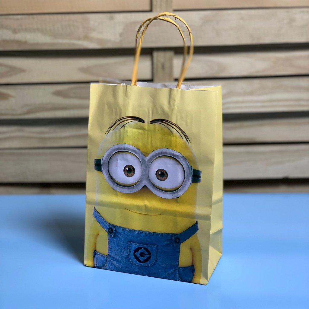 SACOLA PAPEL MINIONS P 21,5X15X8 C/10 14000037