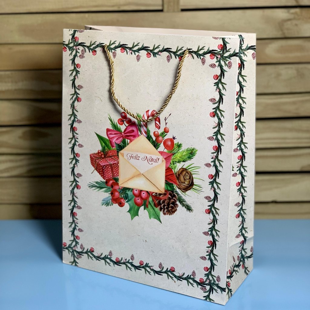 SCX0090 SACOLA PARA PRESENTE DE PAPEL 180 28X37X12CM 980628