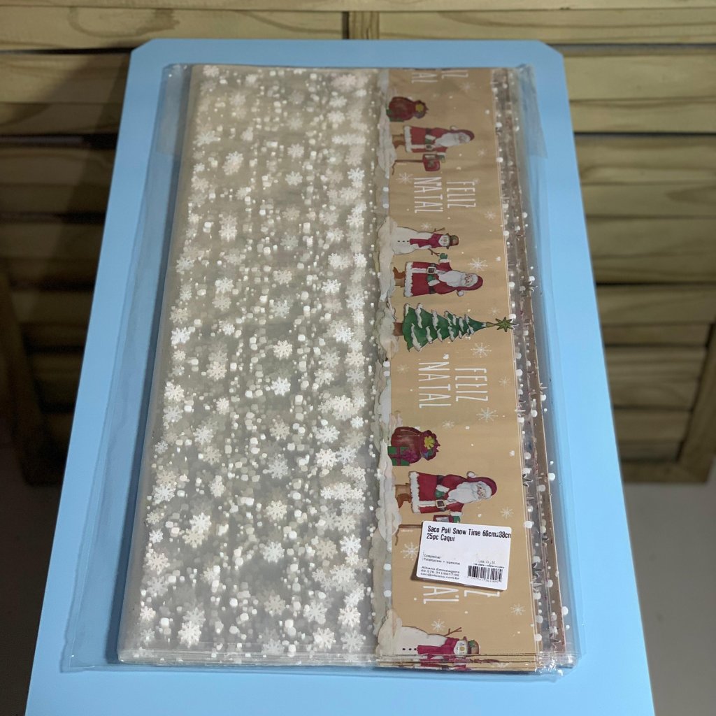 SACO POLI SNOW TIME 60CMX88CM 25PC CAQUI 36100