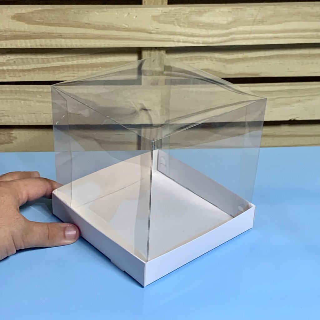 CAIXA TAMPA TRANSPARENTE ESSENCIAL 15X15 PCT C/10UN 138834