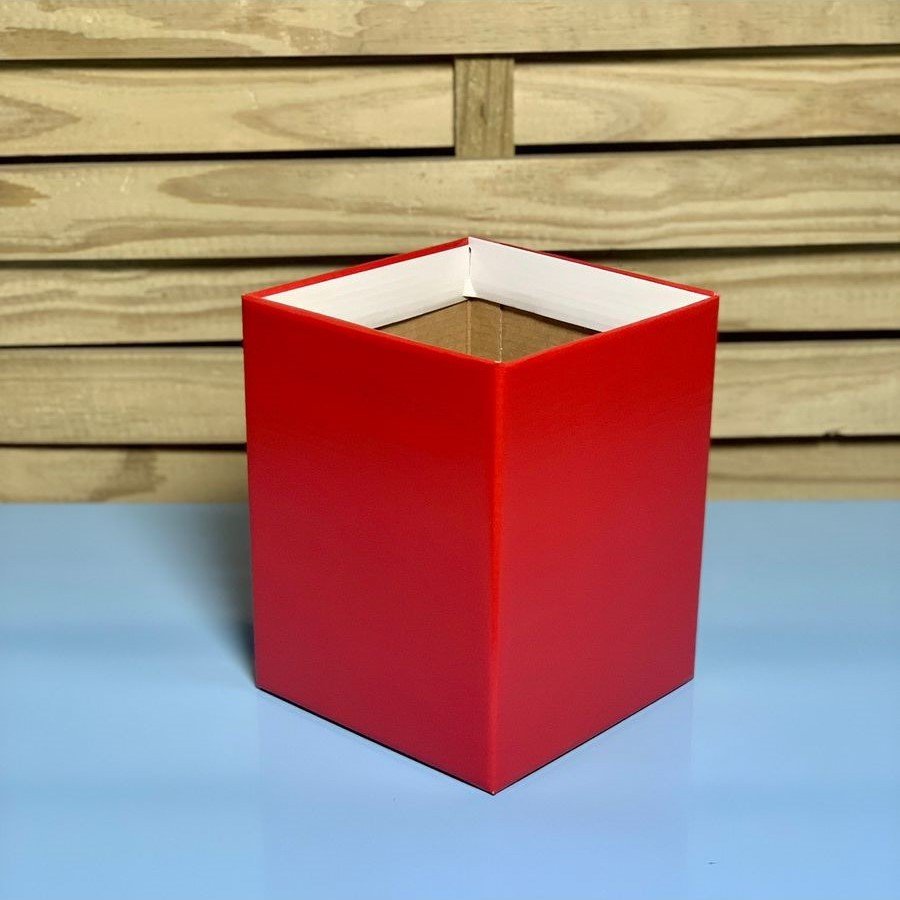 CACHEPOT PAPER QUADRADO POTE 13 LISO VERMELHO 10UN 285374