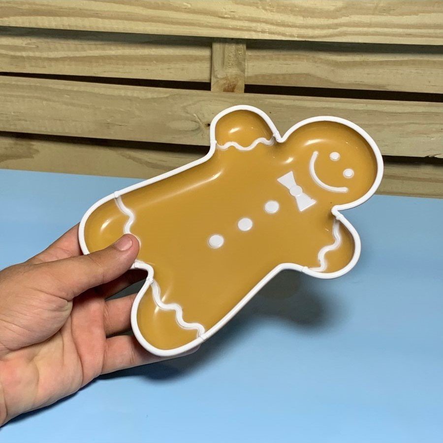 BANDEJA BISCOITO GINGERBREAD COM P BRANCA 20X15 OCRE 034997
