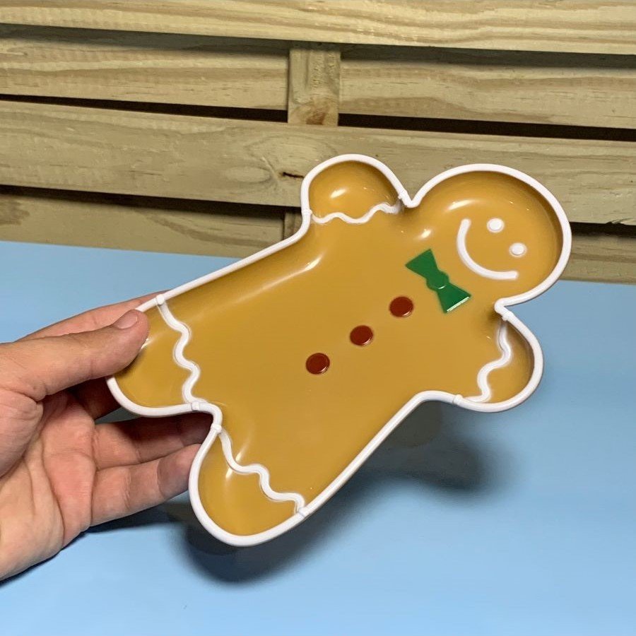 BANDEJA BISCOITO GINGERBREAD COM P COLORID 20X15 OCRE 035000