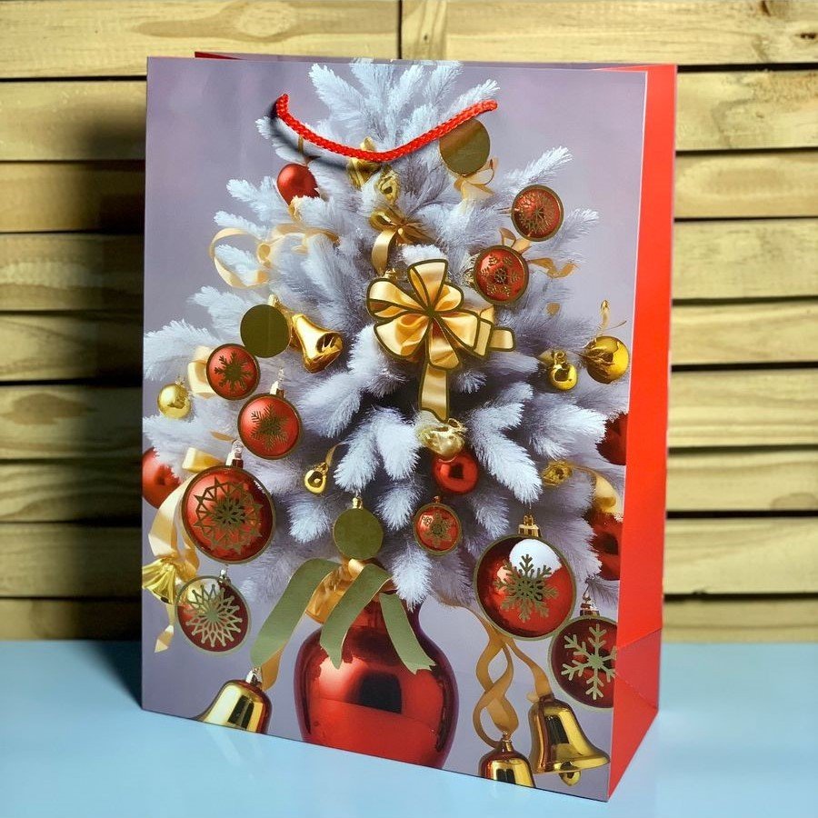 SACOLA PRESENTE NATALINA 40X30X12CM BT00437 004378