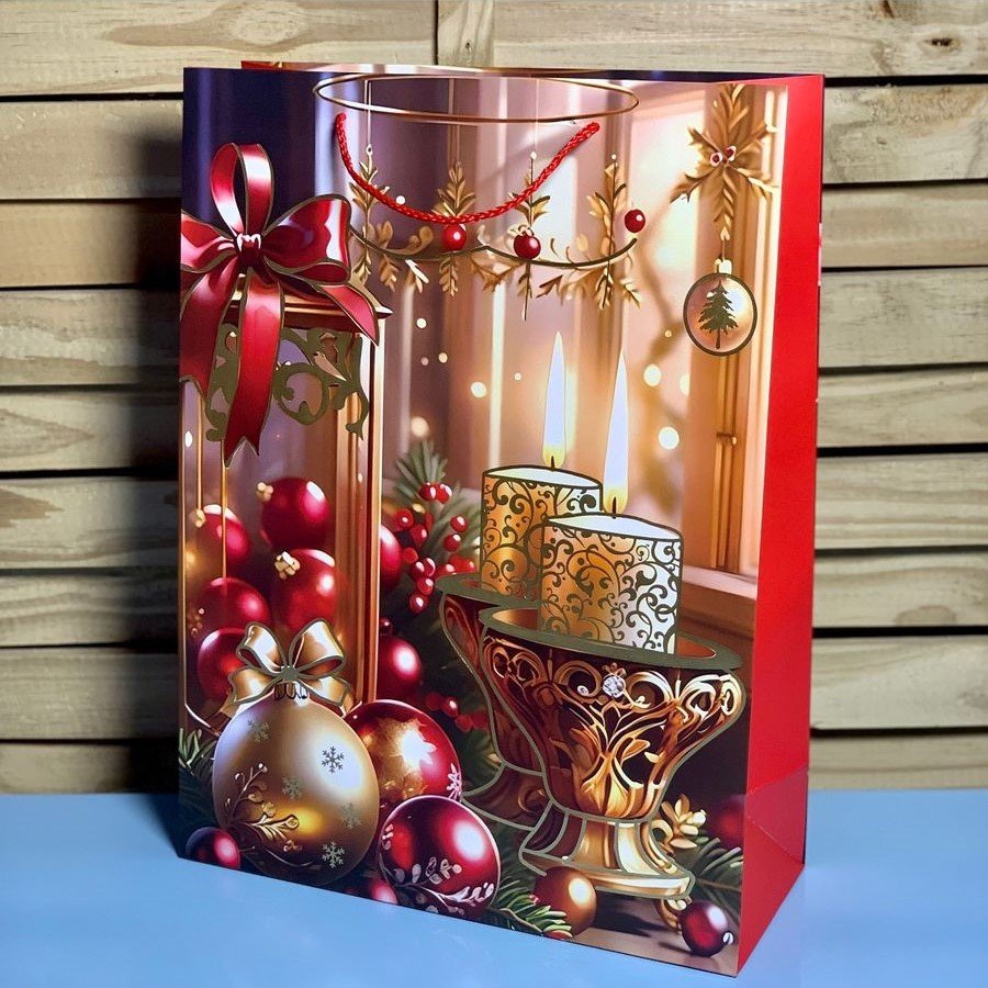 SACOLA PRESENTE NATALINA 40X30X12CM BT00437 004378