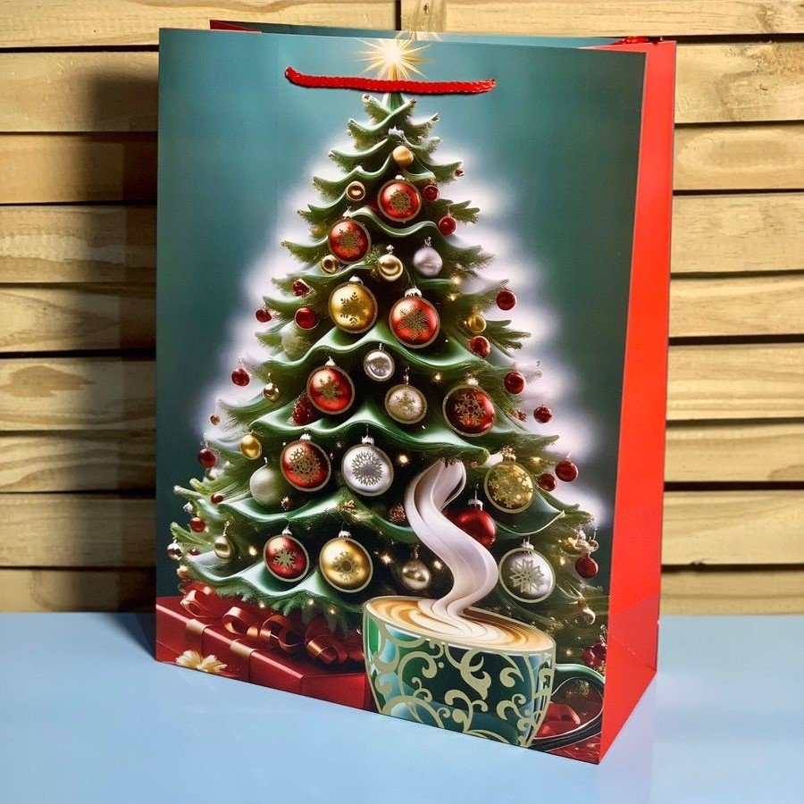 SACOLA PRESENTE NATALINA 40X30X12CM BT00437 004378
