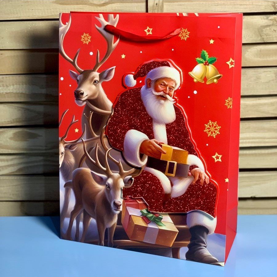 SACOLA PRESENTE NATALINA 40X30X12CM BT00437 004378
