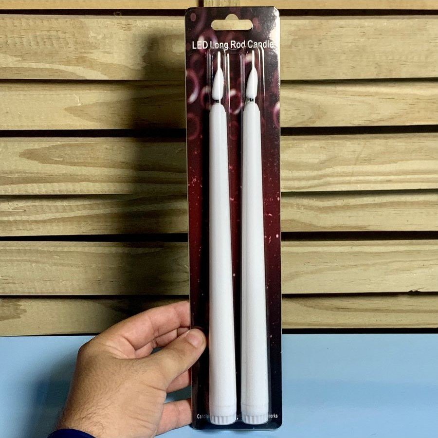 JOGO VELA 2PC 2X28CM BT03831 038311 VERM/BCO/MARFIM