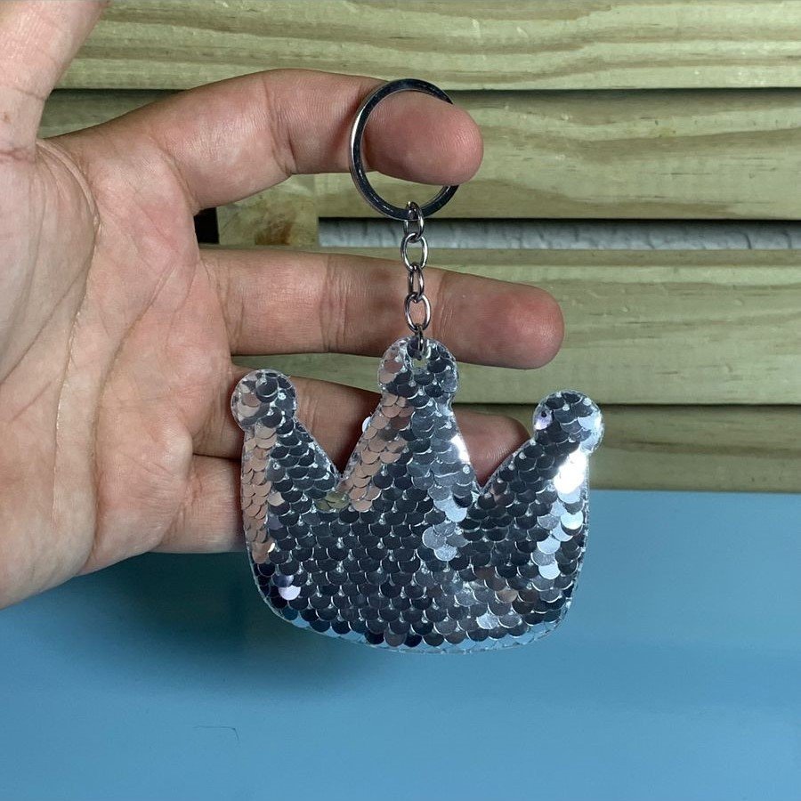 CHAVEIRO TECIDO 8CM BRILHOSO 909822