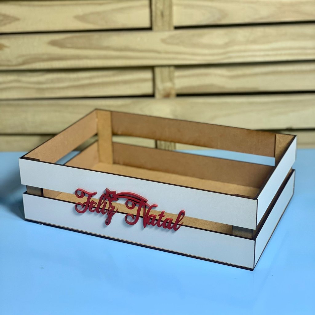 CAIXOTE 28X18X8CM C/FRASE MDF LAM BCO 562158