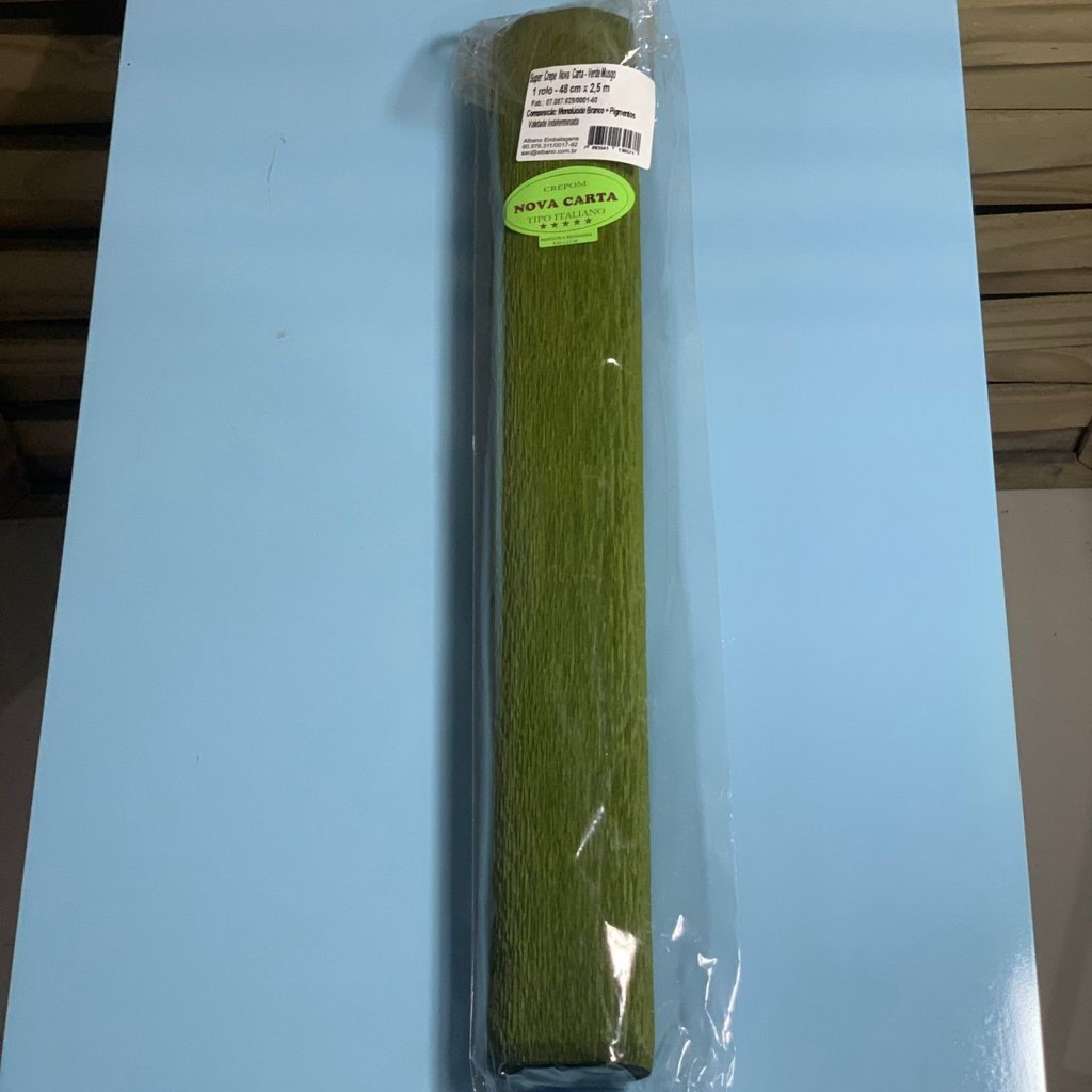 SUPER CREPE NOVA CARTA 0,48CMX2,50M VERDE MUSGO 13057